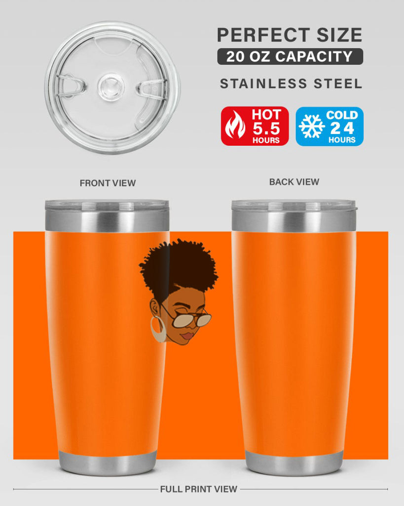 black afro 44#- women-girls- Tumbler