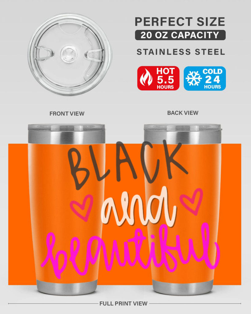 black and beautiful color 252#- black words phrases- Cotton Tank