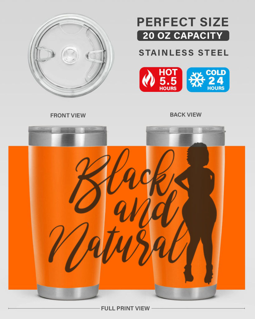 black and natural 22#- women-girls- Tumbler