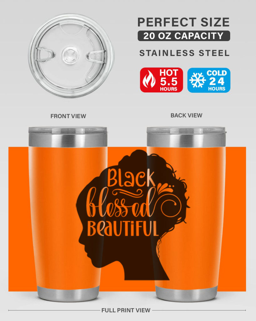black blessed beautiful Style 62#- women-girls- Tumbler