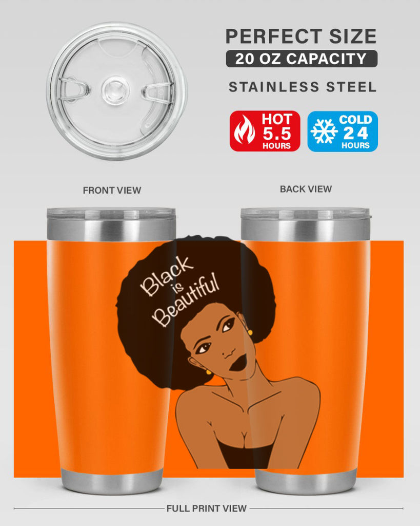 black is beautiful 13#- women-girls- Tumbler