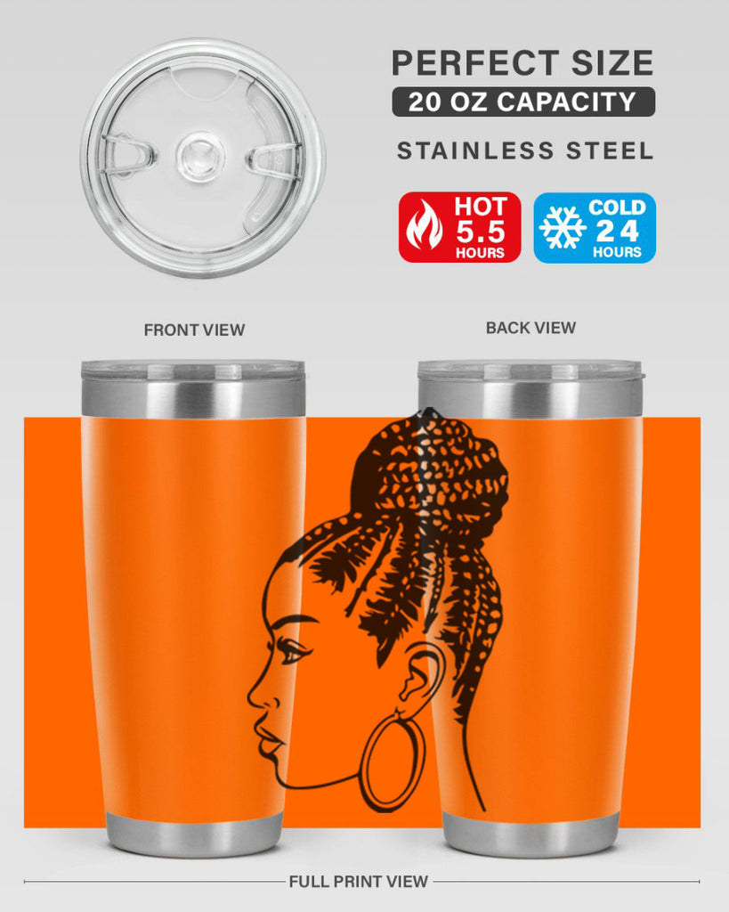 black woman with braids 7#- women-girls- Tumbler