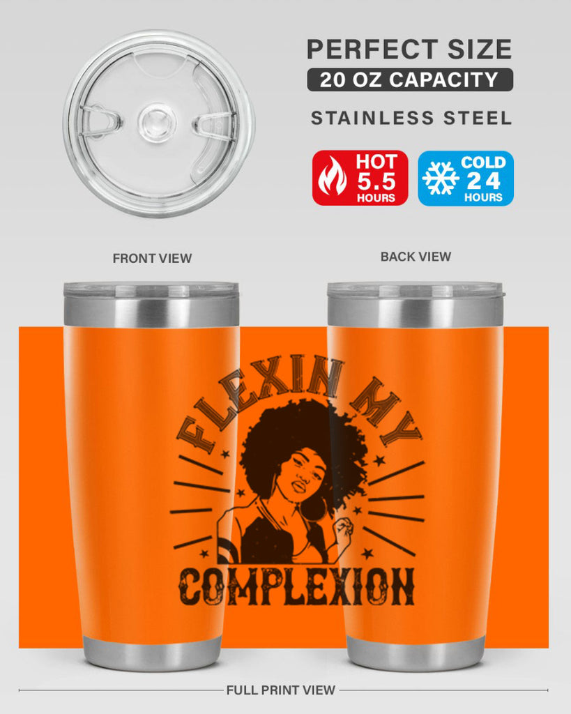 flexin my complexion Style 34#- afro- Tumbler