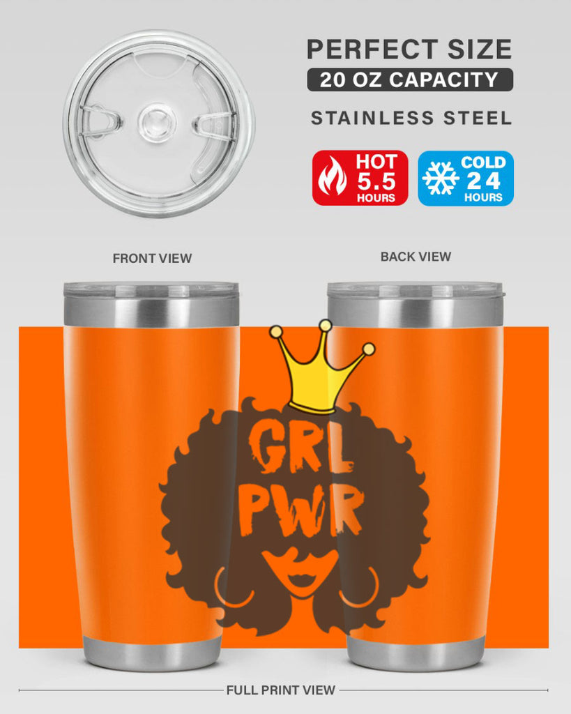 girl power with crown 34#- women-girls- Tumbler