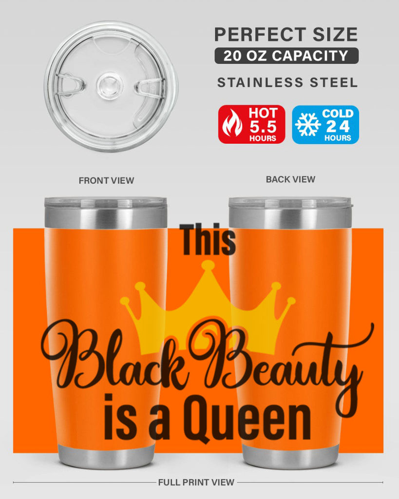 this black beauty is a queen Style 3#- women-girls- Tumbler