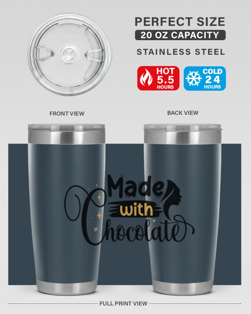 Made with chocolate Style 24#- women-girls- Tumbler