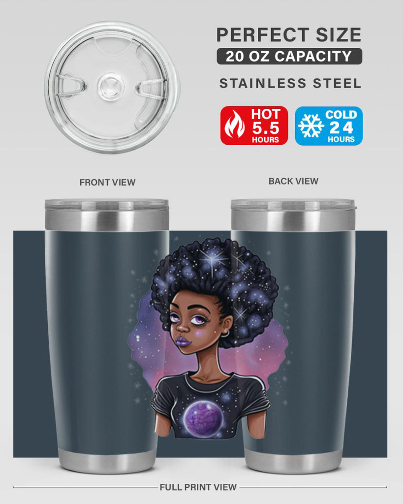 Sparkling Black Girl Design 11#- women-girls- Tumbler