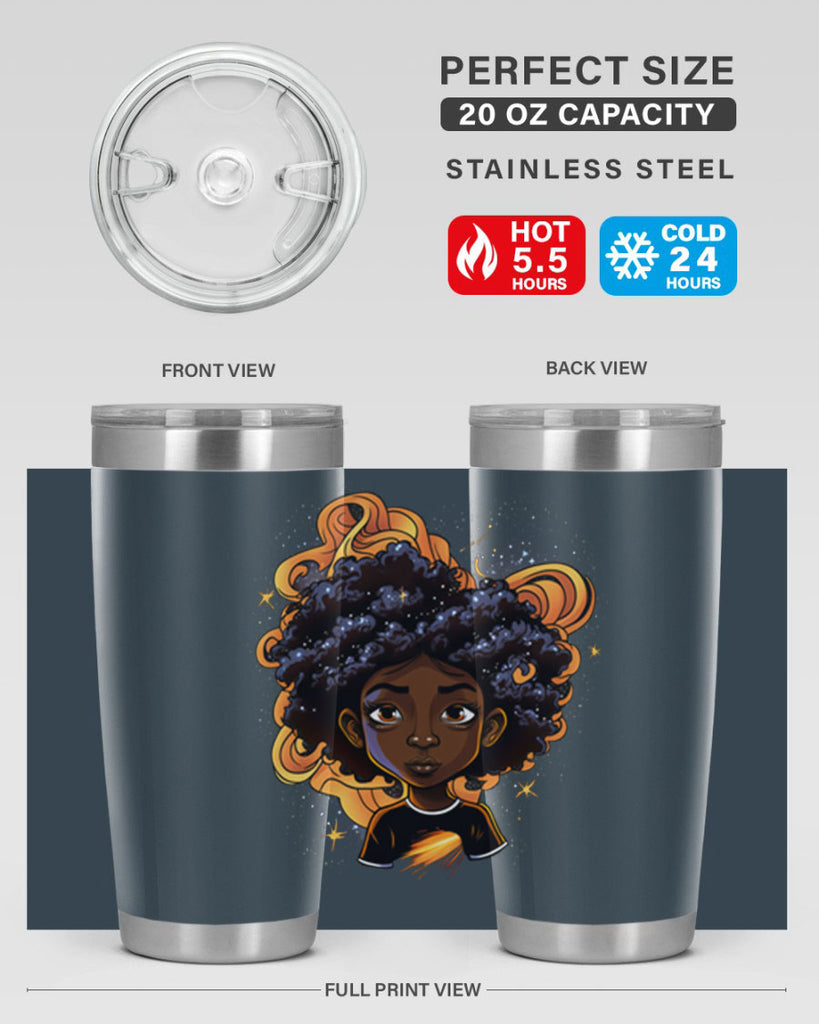 Sparkling Black Girl Design 12#- women-girls- Tumbler