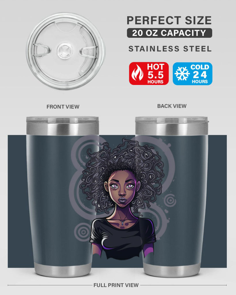 Sparkling Black Girl Design 14#- women-girls- Tumbler