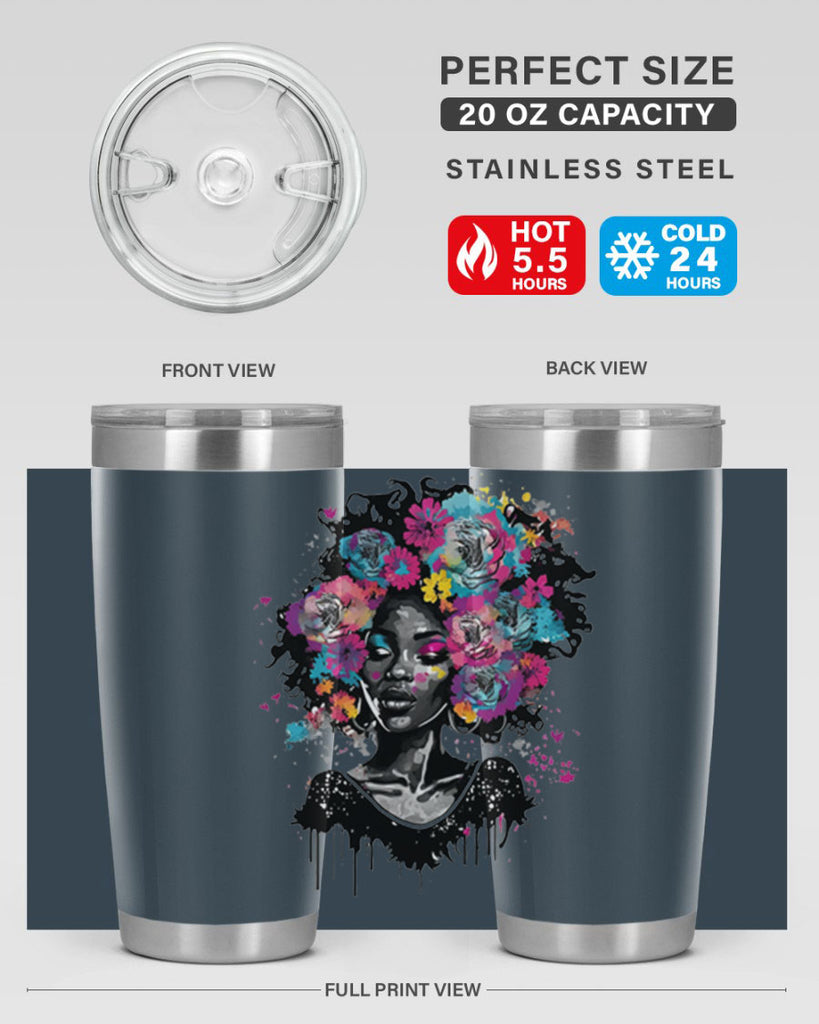 Sparkling Black Girl Design 17#- women-girls- Tumbler