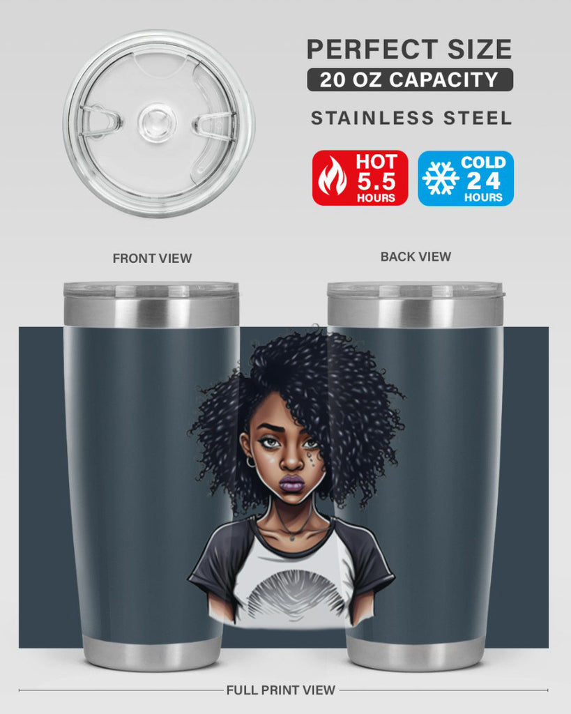 Sparkling Black Girl Design 18#- women-girls- Tumbler
