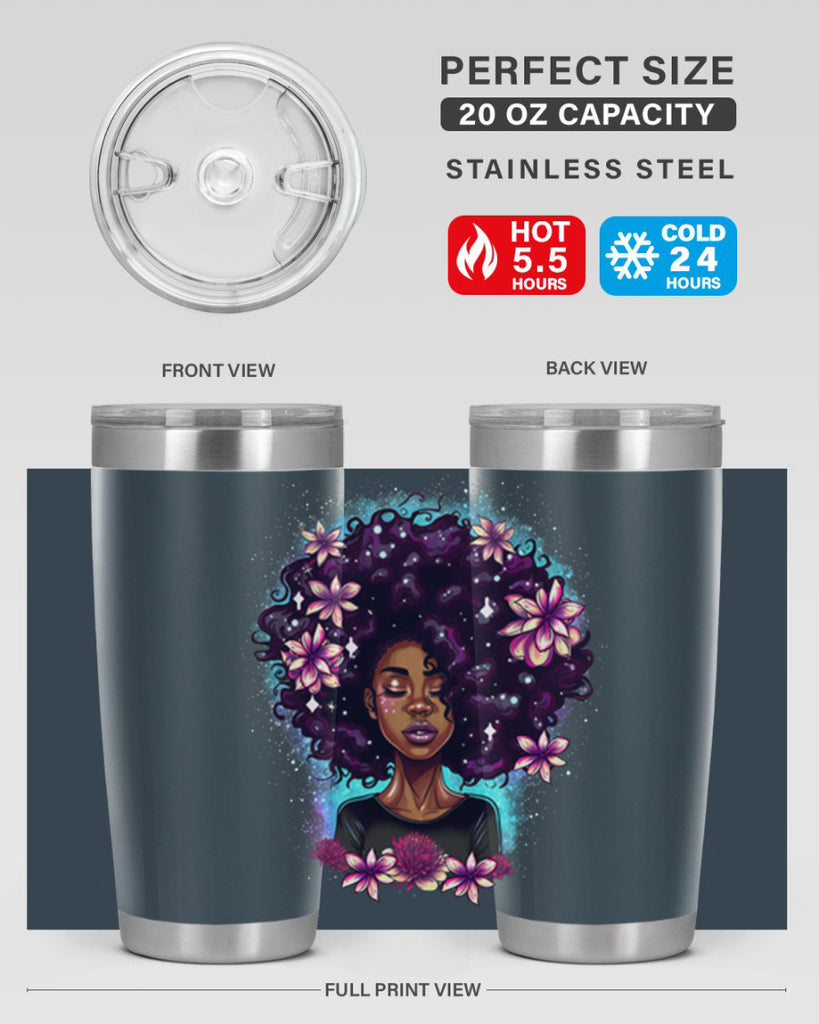 Sparkling Black Girl Design 3#- women-girls- Tumbler