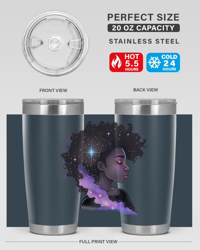Sparkling Black Girl Design 4#- women-girls- Tumbler