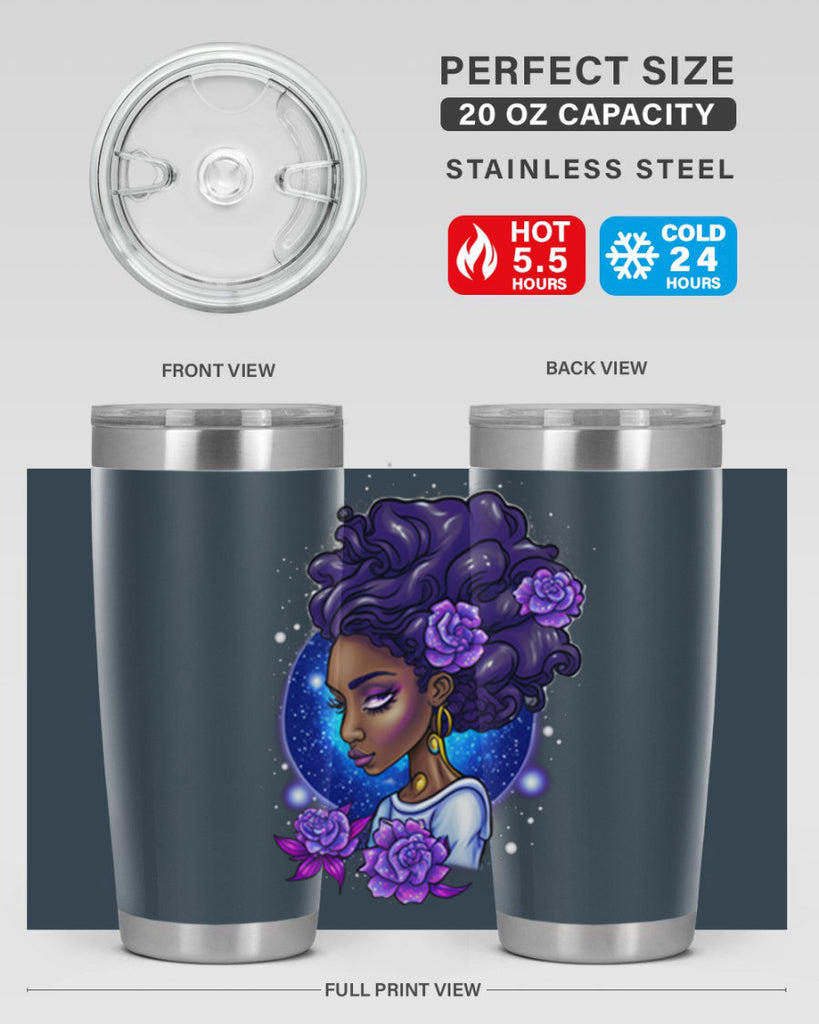 Sparkling Black Girl Design 7#- women-girls- Tumbler