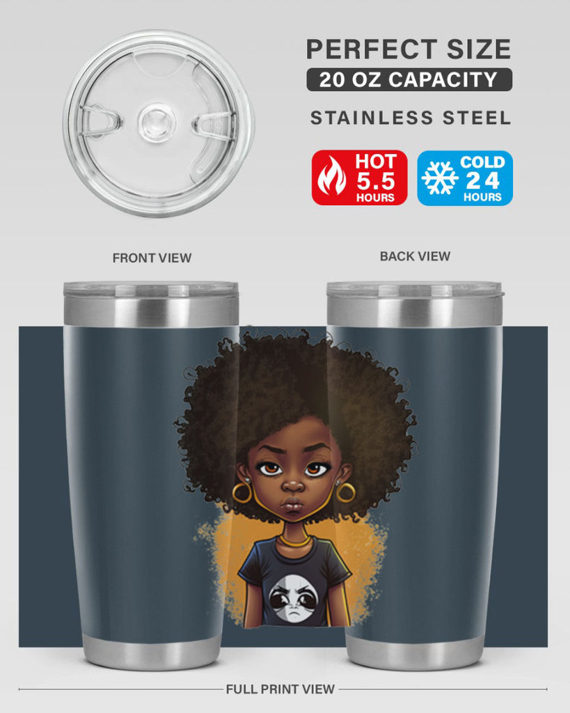 Sparkling Black Girl Design 8#- women-girls- Tumbler