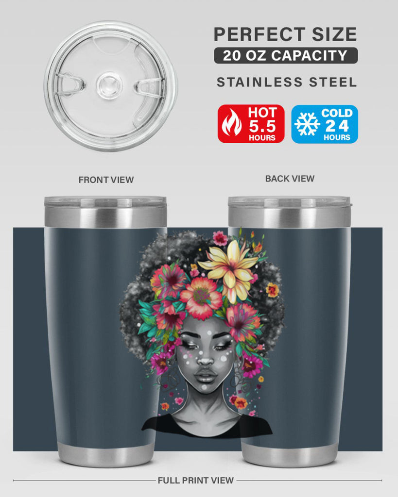 Sparkling Black Girl Design 9#- women-girls- Tumbler