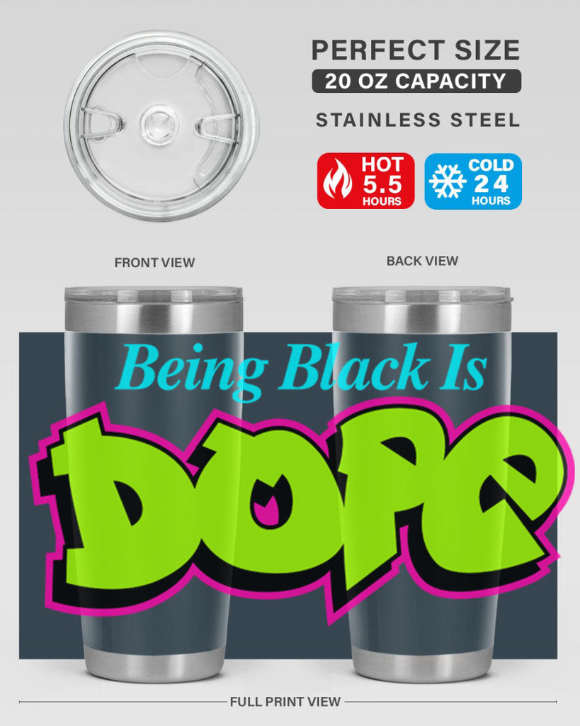 being black is dope 261#- black words phrases- Cotton Tank