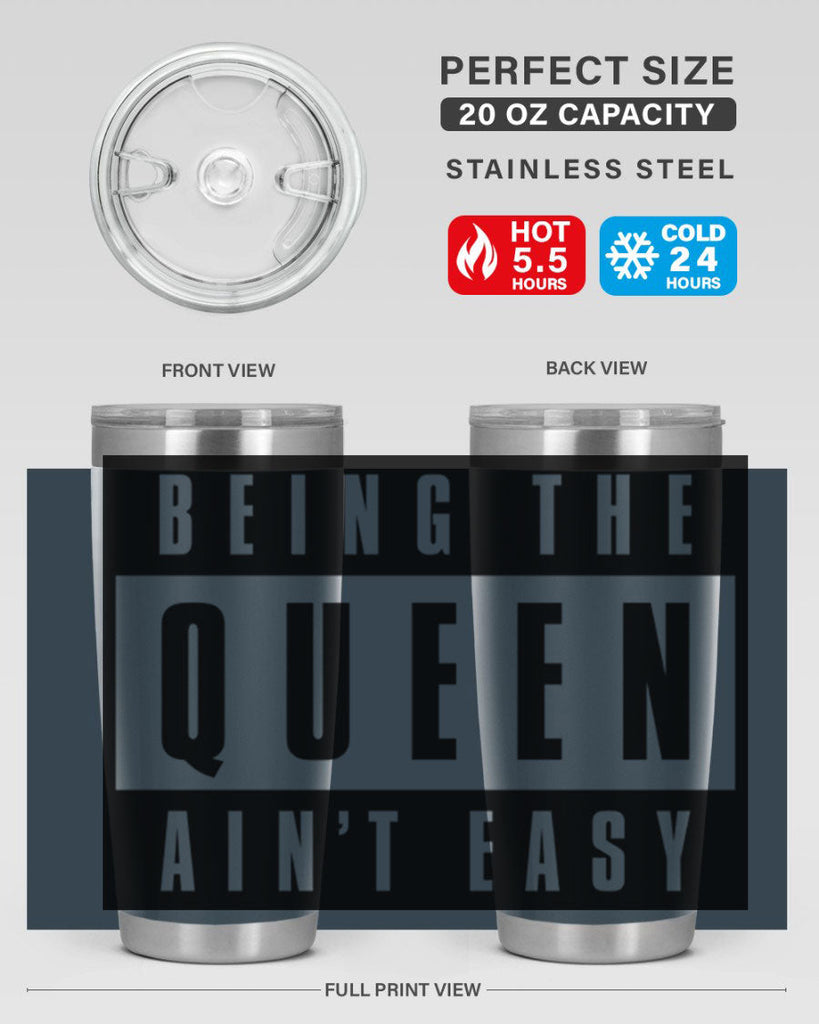 being the queen aint easy 258#- black words phrases- Cotton Tank