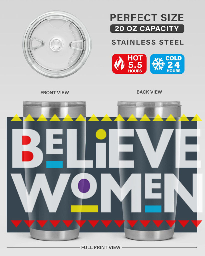 believewomen 254#- black words phrases- Cotton Tank
