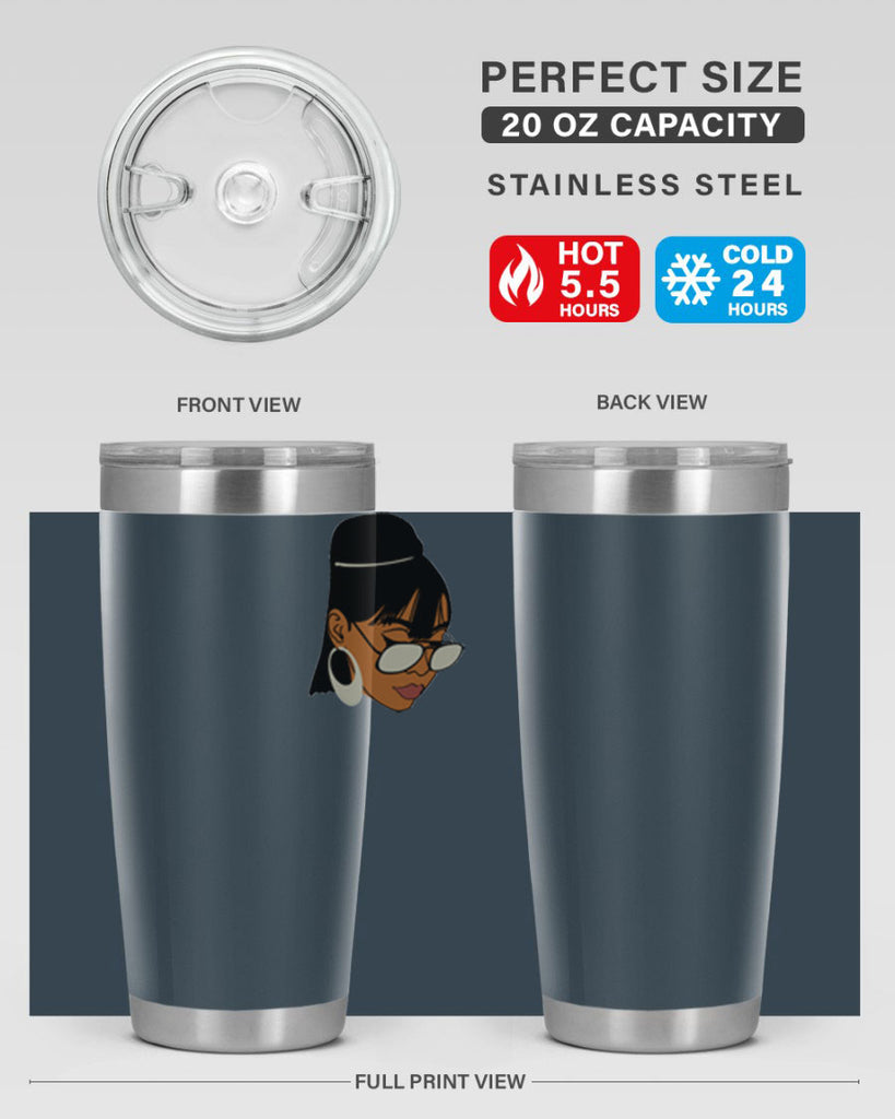 black afro 40#- women-girls- Tumbler