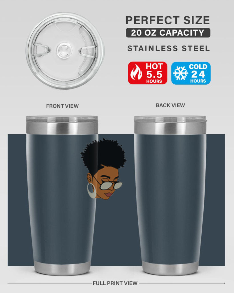 black afro 44#- women-girls- Tumbler