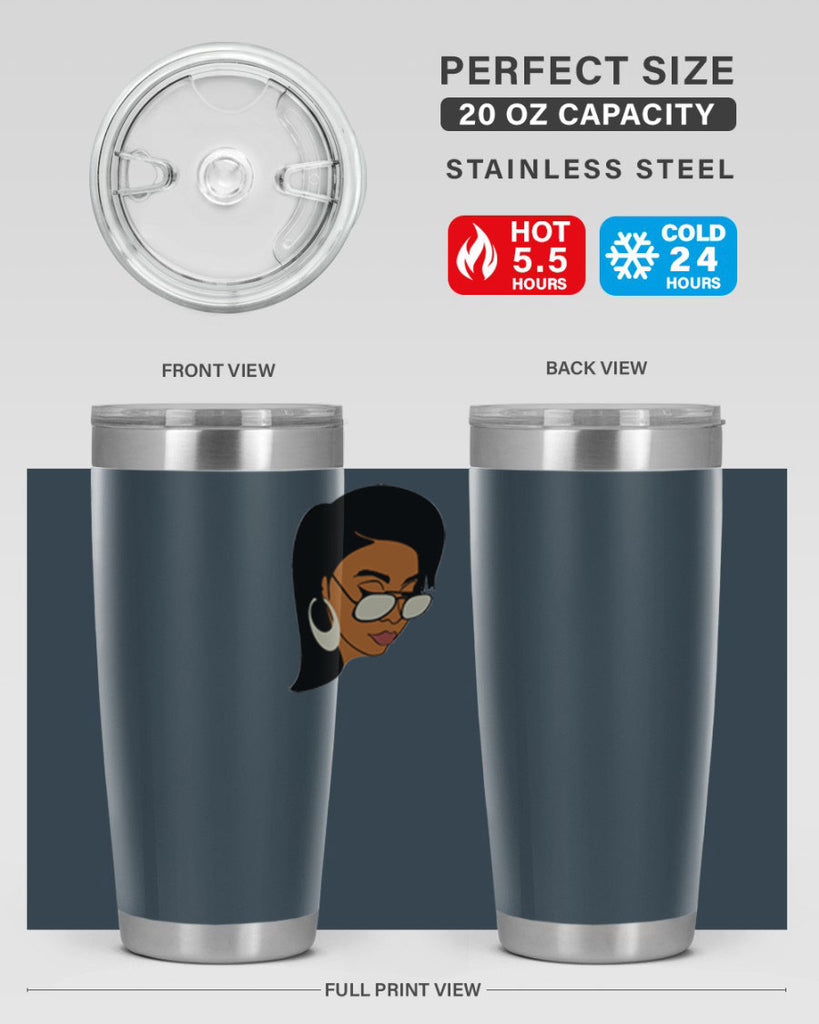 black afro 48#- women-girls- Tumbler