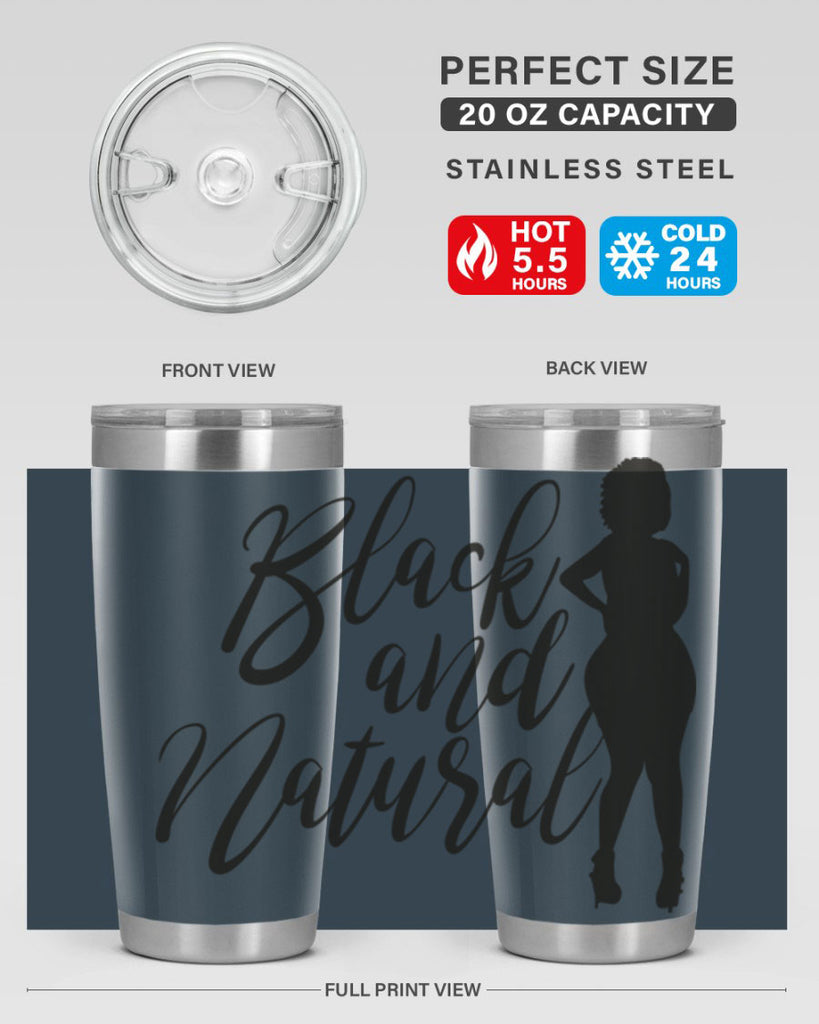 black and natural 22#- women-girls- Tumbler