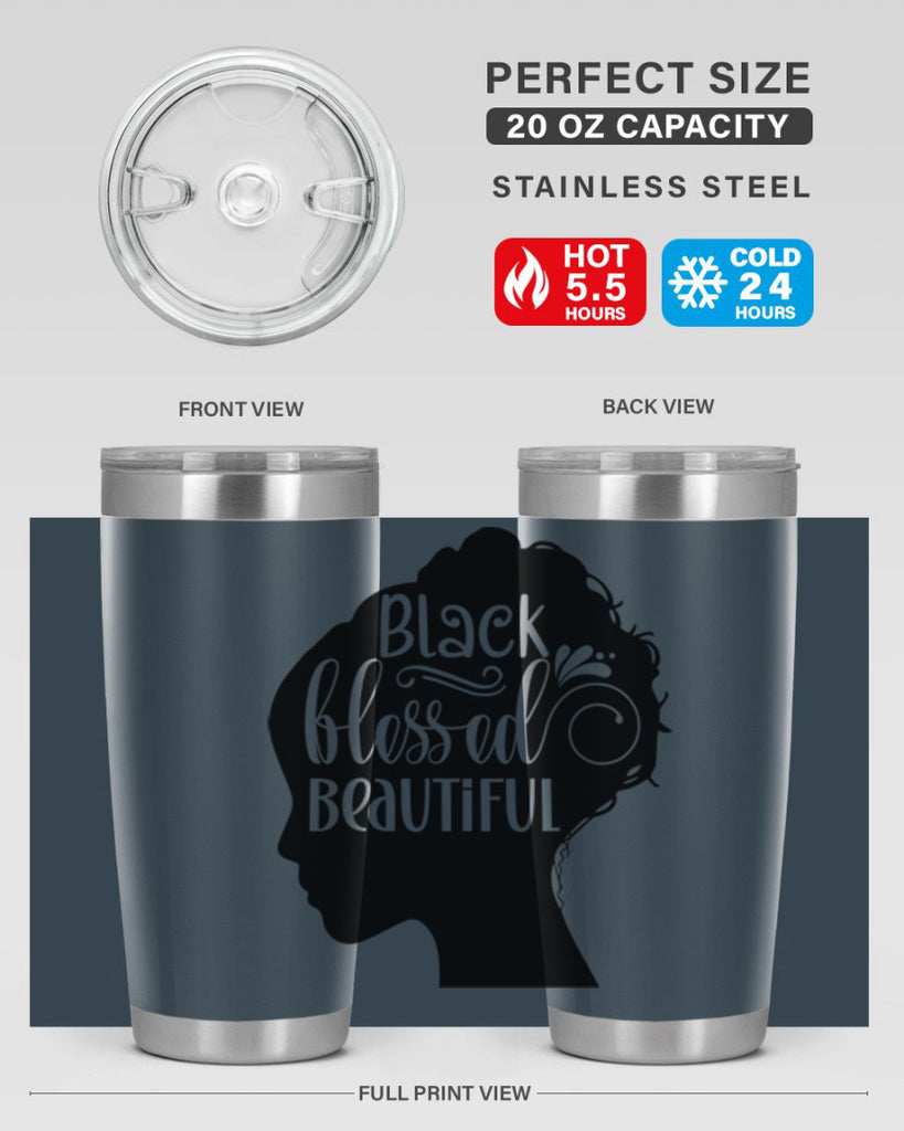 black blessed beautiful Style 62#- women-girls- Tumbler