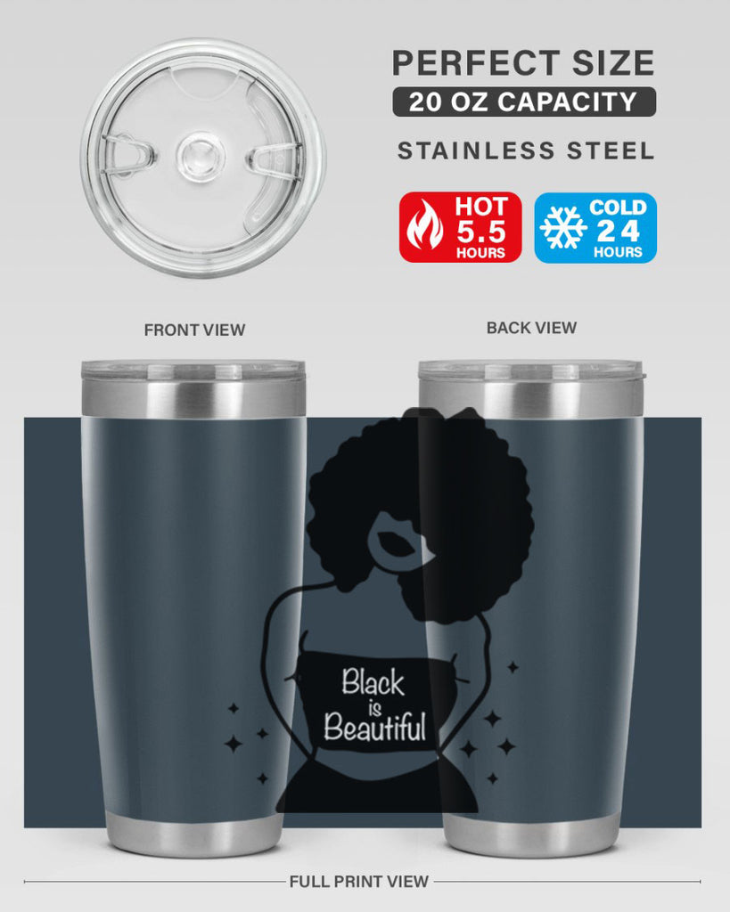black is beautiful 11#- women-girls- Tumbler