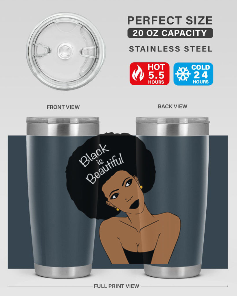 black is beautiful 13#- women-girls- Tumbler