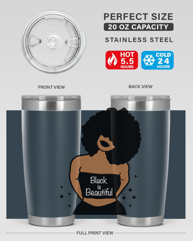 black is beautiful 16#- women-girls- Tumbler