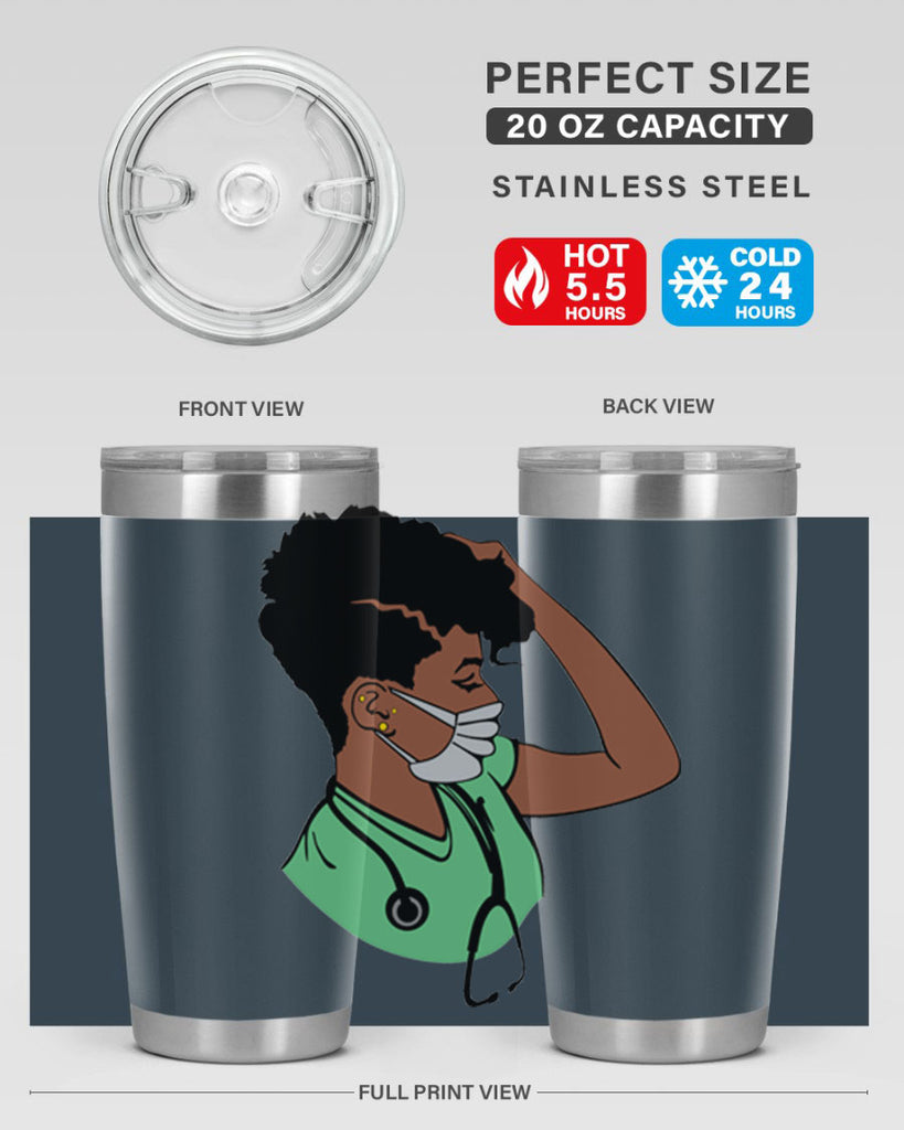 black nurse 2#- women-girls- Tumbler