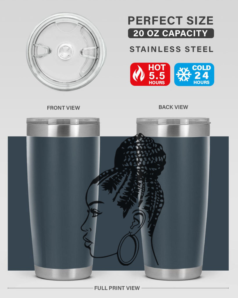 black woman with braids 7#- women-girls- Tumbler