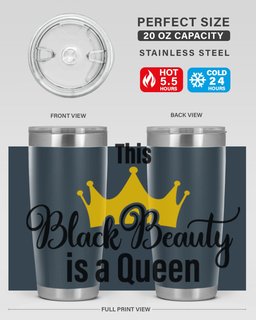 this black beauty is a queen Style 3#- women-girls- Tumbler
