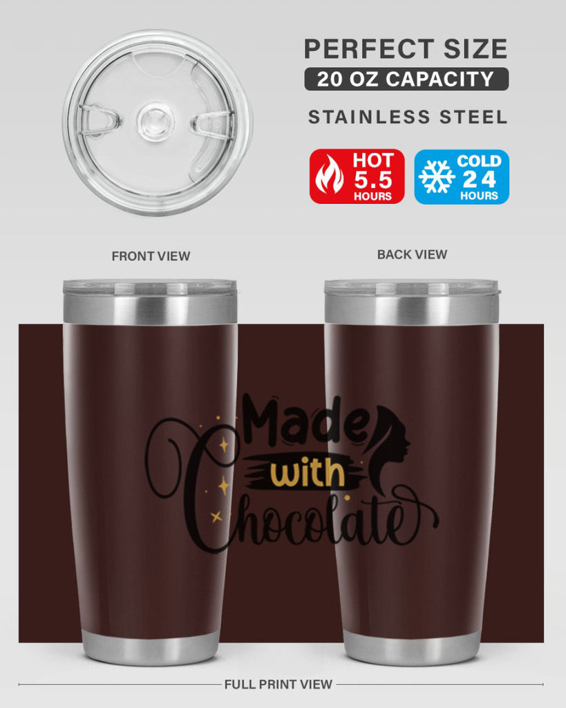 Made with chocolate Style 24#- women-girls- Tumbler