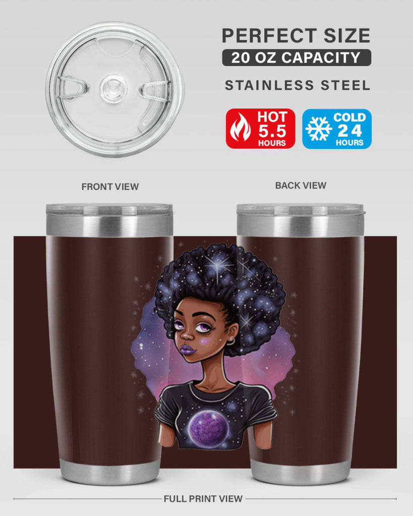 Sparkling Black Girl Design 11#- women-girls- Tumbler