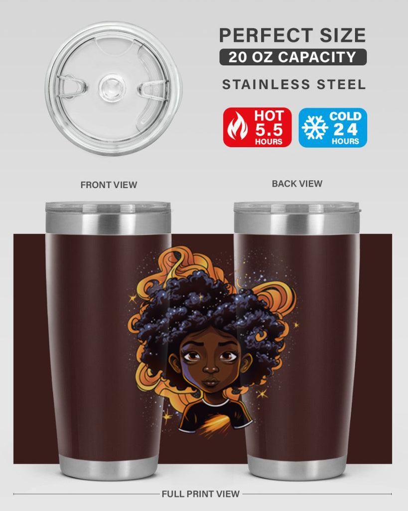 Sparkling Black Girl Design 12#- women-girls- Tumbler