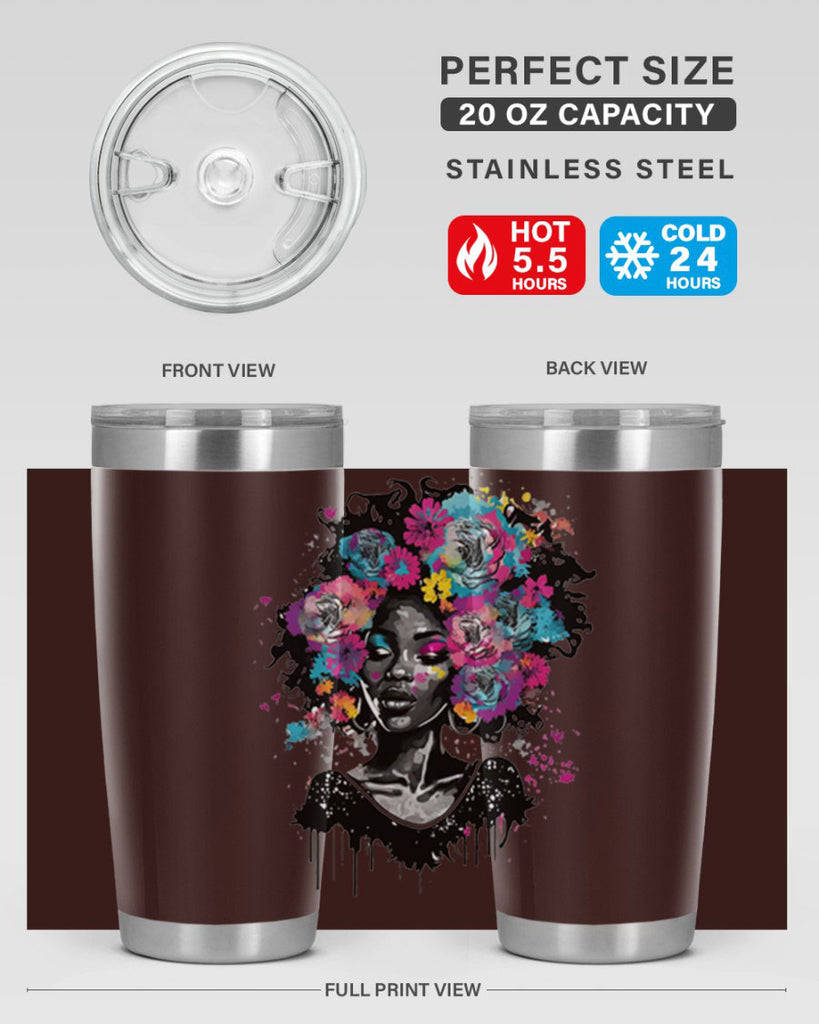 Sparkling Black Girl Design 17#- women-girls- Tumbler