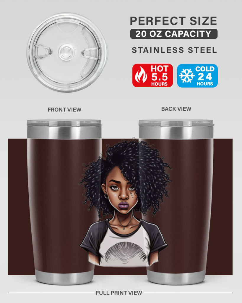 Sparkling Black Girl Design 18#- women-girls- Tumbler