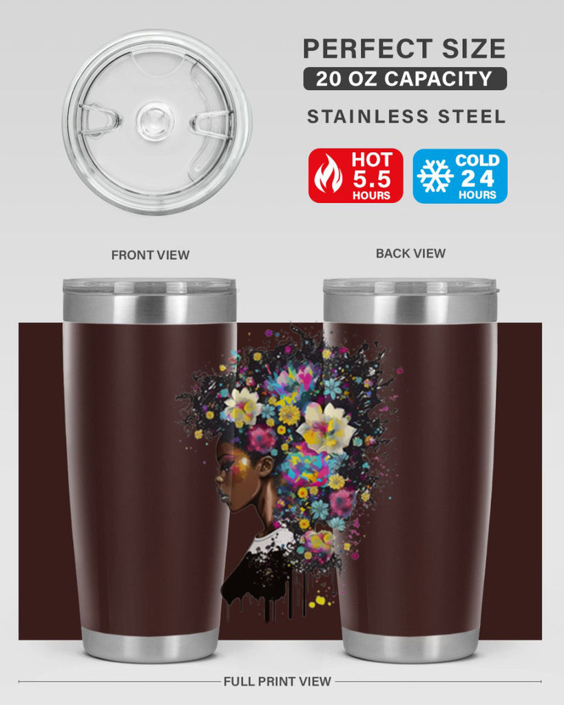 Sparkling Black Girl Design 2#- women-girls- Tumbler
