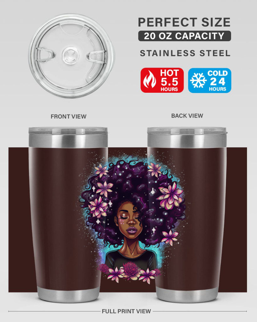 Sparkling Black Girl Design 3#- women-girls- Tumbler