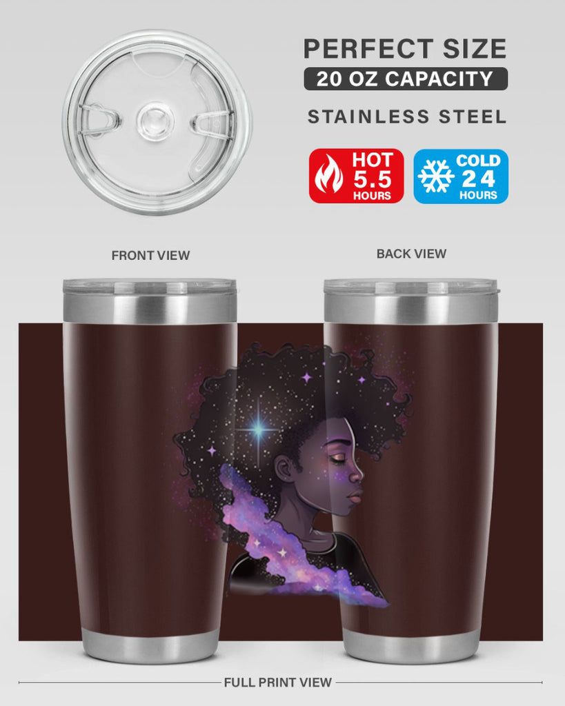 Sparkling Black Girl Design 4#- women-girls- Tumbler