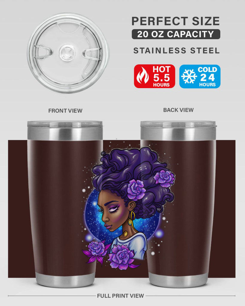 Sparkling Black Girl Design 7#- women-girls- Tumbler