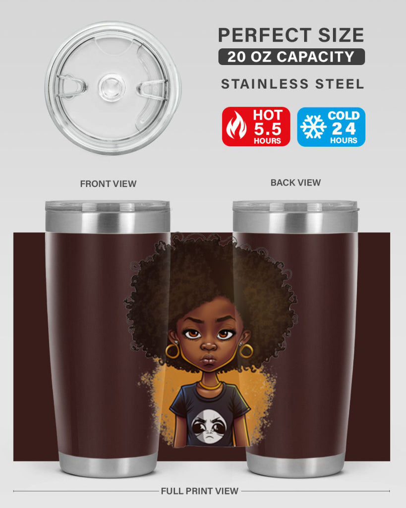 Sparkling Black Girl Design 8#- women-girls- Tumbler