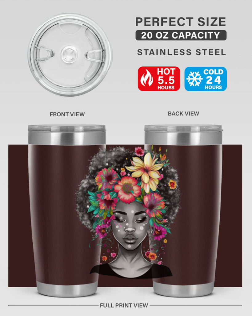 Sparkling Black Girl Design 9#- women-girls- Tumbler