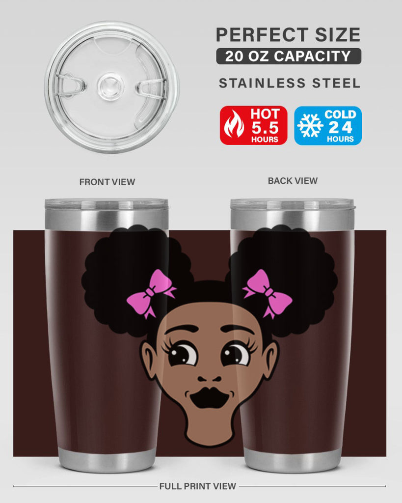 afro puffs girl 76#- women-girls- Tumbler