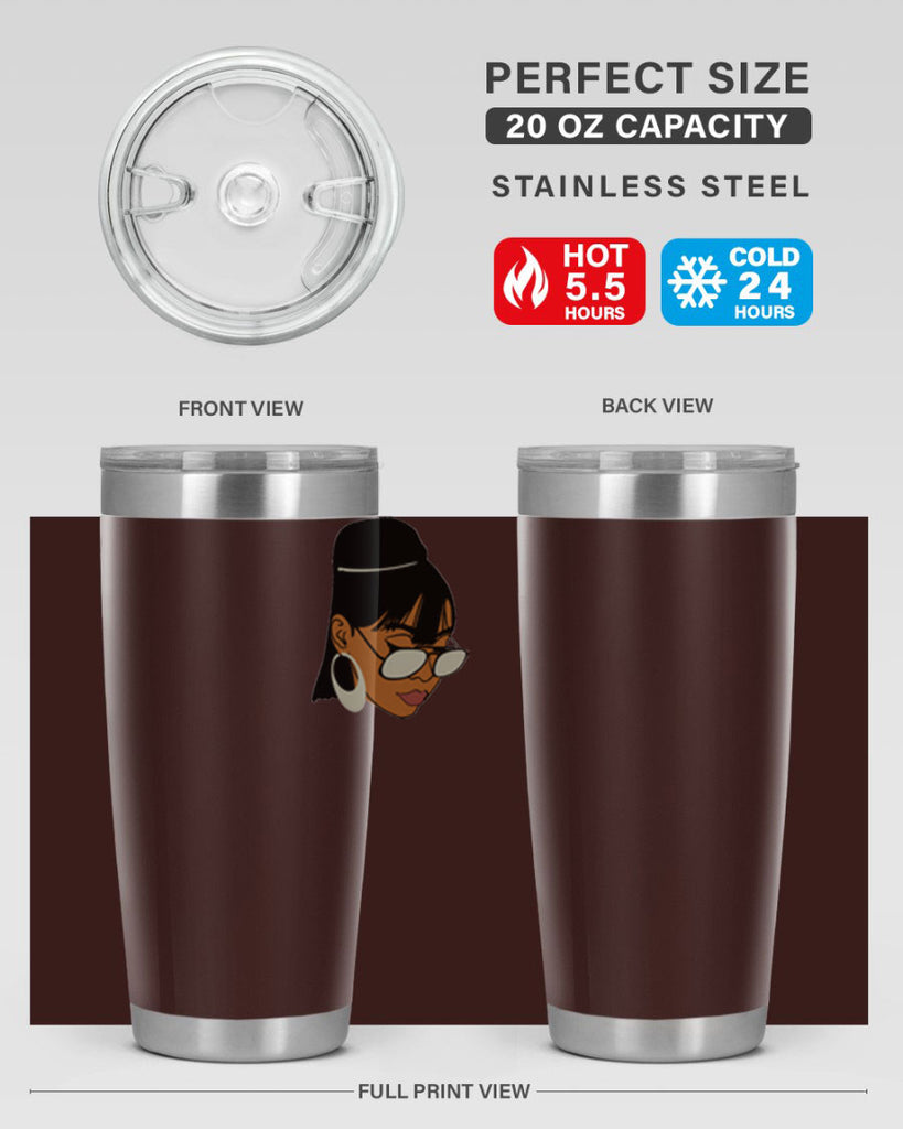 black afro 40#- women-girls- Tumbler