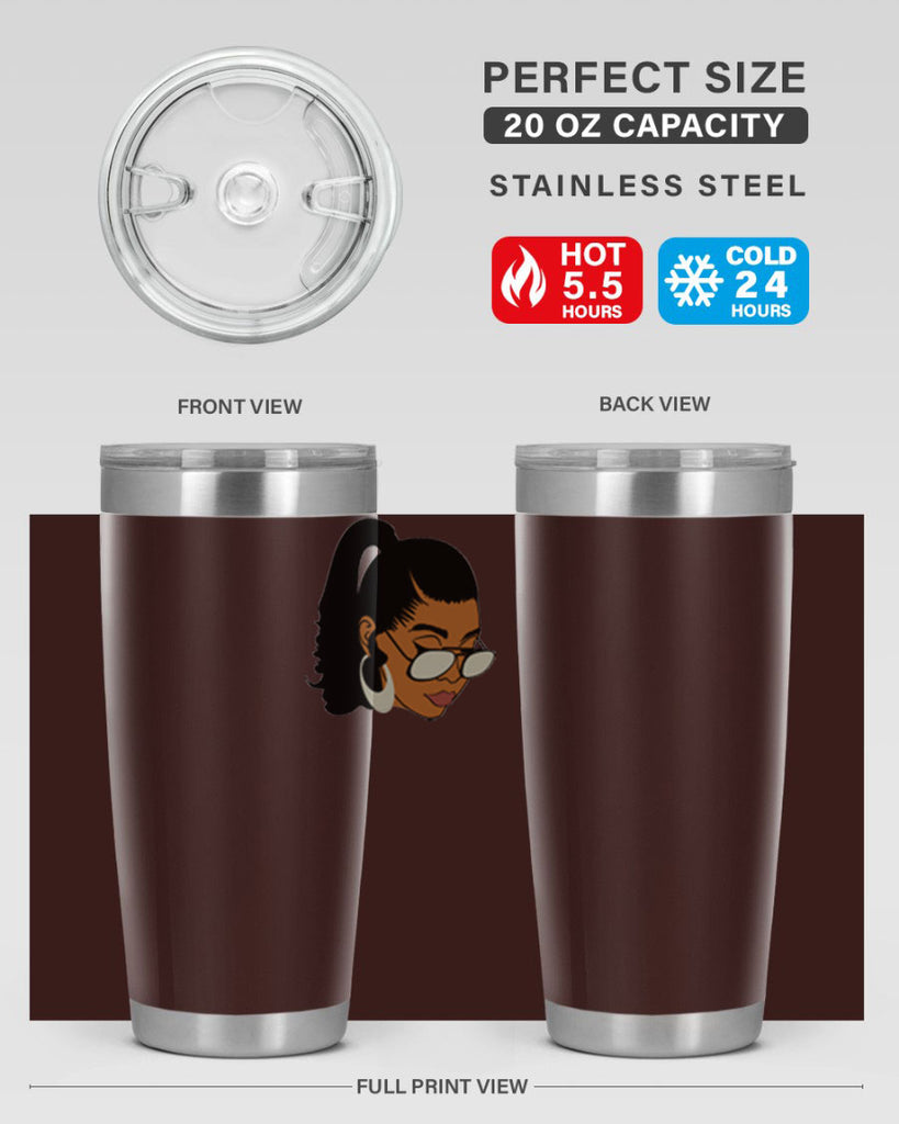 black afro 42#- women-girls- Tumbler