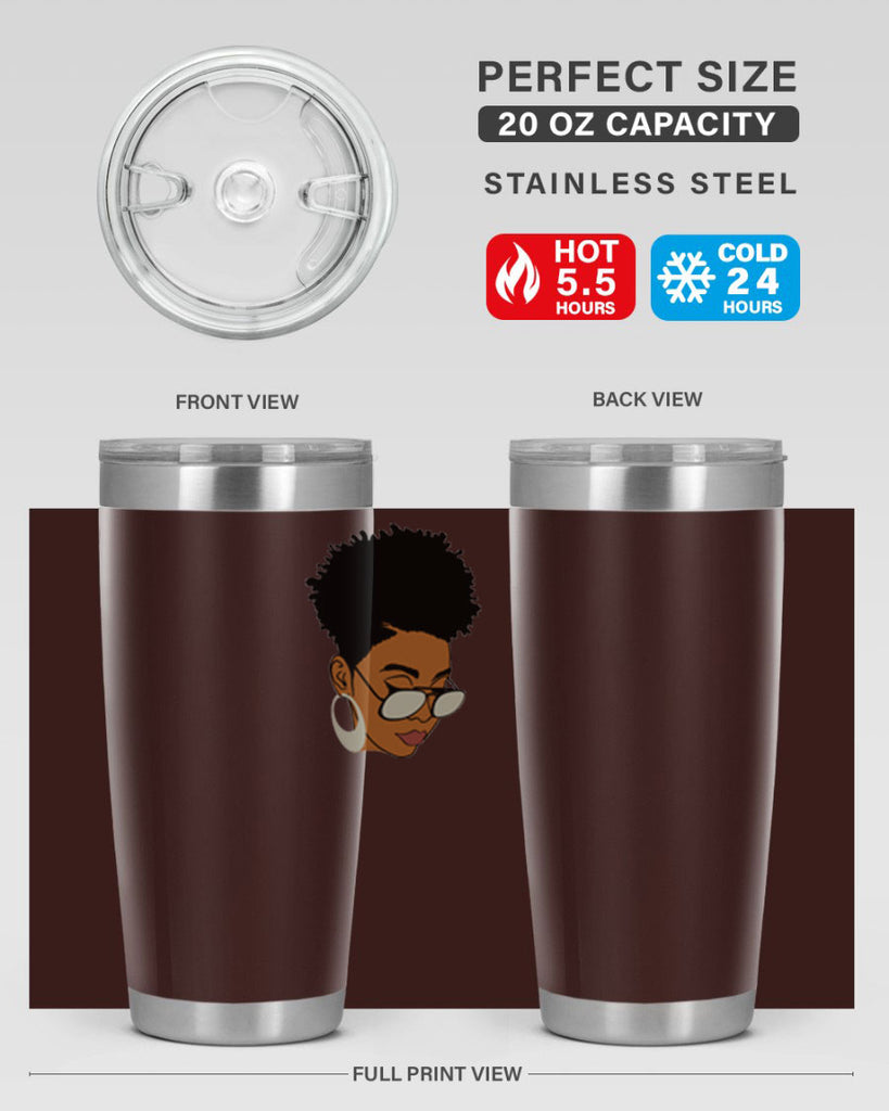 black afro 44#- women-girls- Tumbler