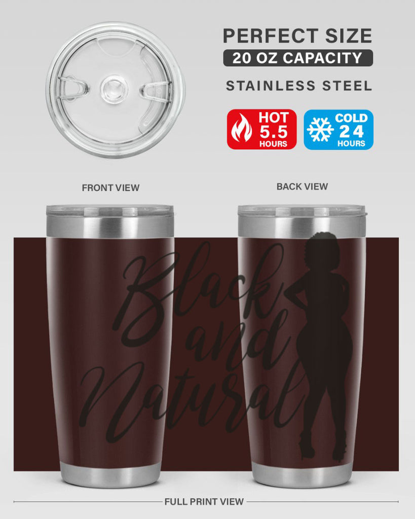black and natural 22#- women-girls- Tumbler